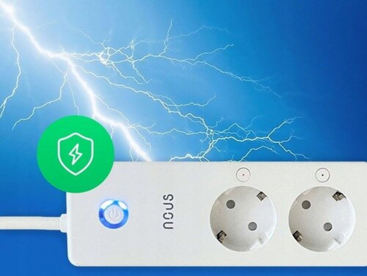 NOUS A5 Inteligentna Listwa Zasilająca Przedłużacz Smart Power 3 gniazda 3 porty USB