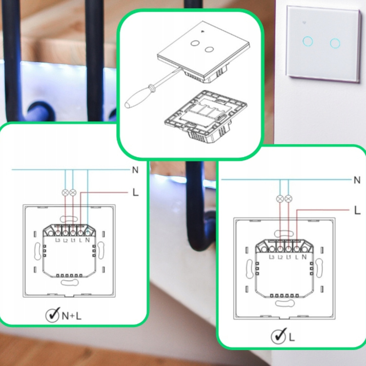 NOUS LZ2 Zigbee Smart Switch Inteligentny włącznik światła 