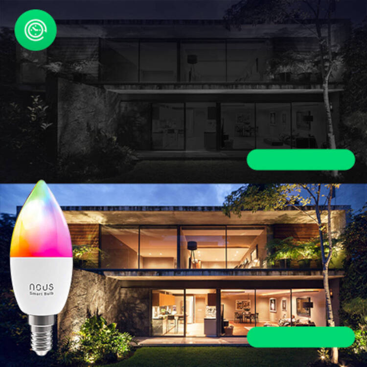 NOUS P4 Wielokolorowa Żarówka Szpic Smart WIFI Bulb RGB E14 1 szt