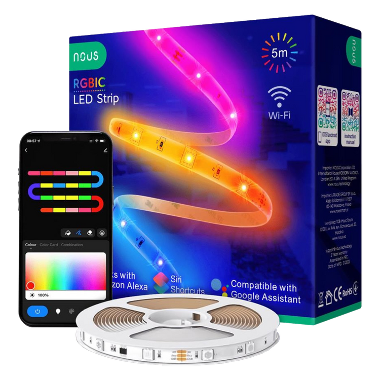 NOUS Smart RGBIC WIFI LED Strip F4 5m