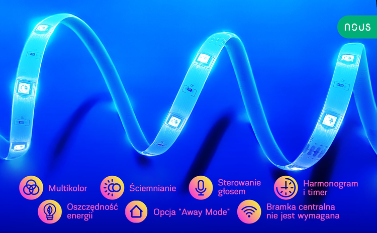 NOUS Taśma LED Smart RGB WiFi LED Strip F1 5m