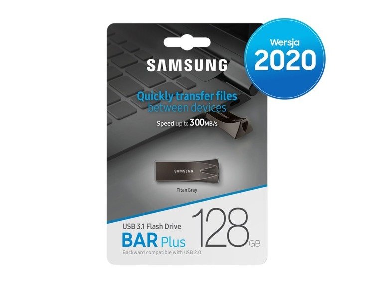 Pendrive Samsung USB 3.1 BAR Plus Titan 128GB (MUF-128BE4/APC)