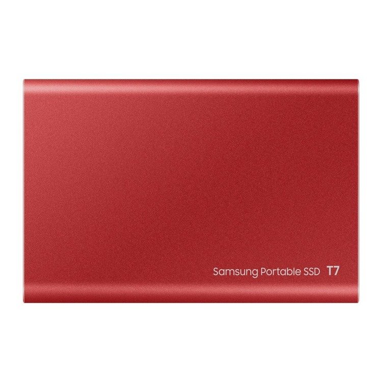 SAMSUNG T7 Dysk zewnetrzny SSD 500GB Czerwony USB 3.2 (MU−PC500T/WW)