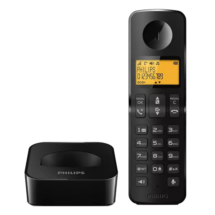 TELEFON STAJONARNY PHILIPS D2601B/53 BEZPRZEWODOWY