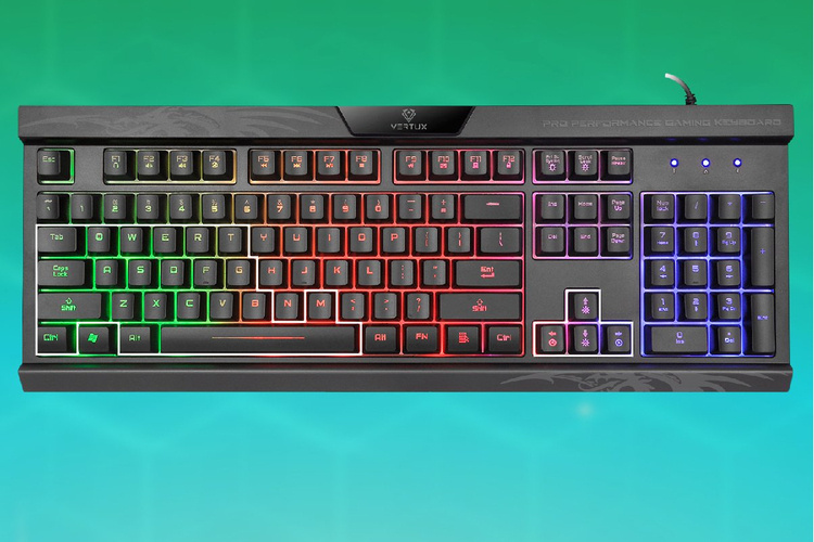 Vertux Klawiatura Mechaniczna Tactile anti-ghosting MECH Amber QWERTY RGB