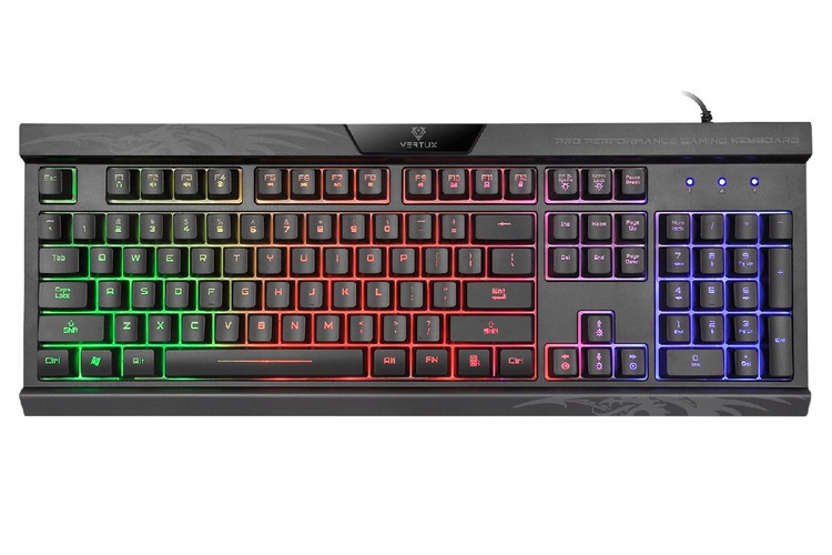 Vertux Klawiatura Mechaniczna Tactile anti-ghosting MECH Amber QWERTY RGB