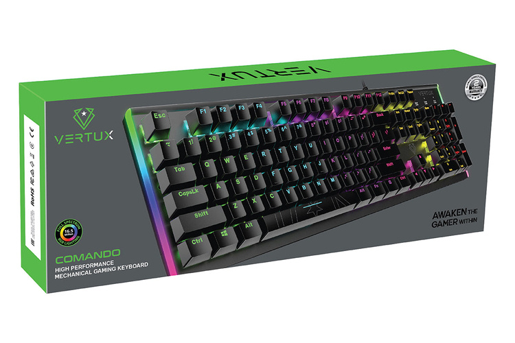 Vertux Klawiatura Mechaniczna anti-ghosting MECH COMANDO QWERTY RGB