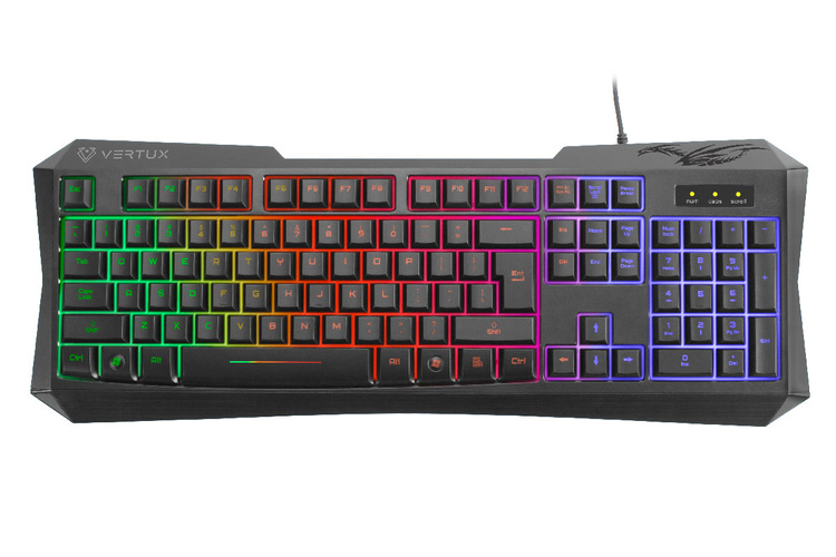 Vertux Klawiatura Przewodowa Tactile anti-ghosting Radiance QWERTY US RGB