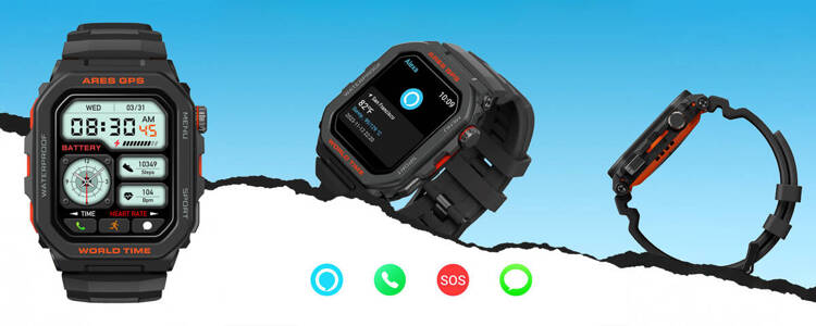 Zeblaze Smartwatch Ares GPS Lava Black wsparcie asystenta głosowego dla Alexa