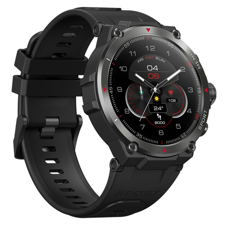 Zeblaze Smartwatch Stratos 2 Black AMOLED GPS Wodoodporność 5ATM  Monitor zdrowia 