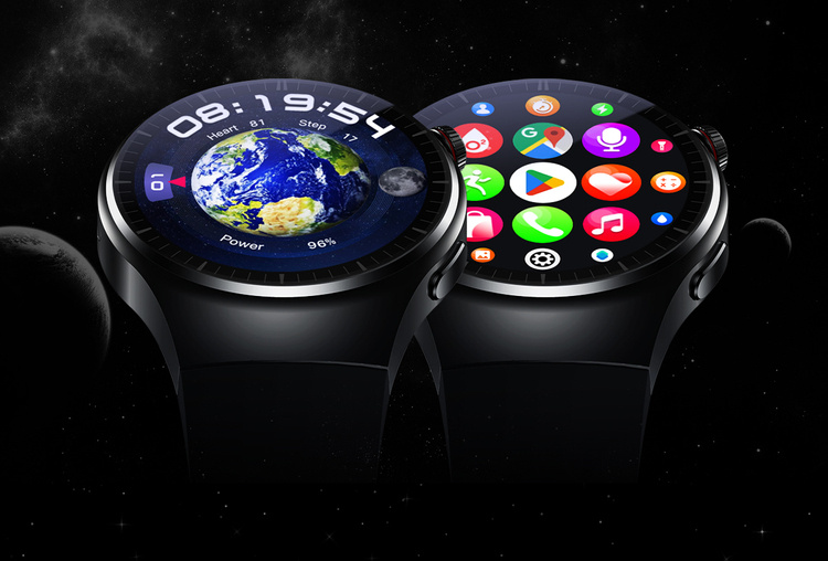 Zeblaze Smartwatch Thor Ultra Interstellar Black Międzygwiezdny czarny z Gumowym paskiem