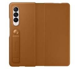 Etui Samsung Leather Flip Cover Brązowy do Galaxy Z Fold3 5G (EF-FF926LGEGWW)