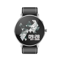 Smartwatch Bemi ARI Srebrny Dwa Paski Chrom/Czarny