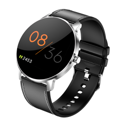 Smartwatch Bemi ARI Srebrny Dwa Paski Chrom/Czarny