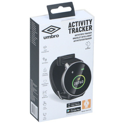 Umbro Activity Tracker Czarny Smartwach E7369 Czarny ze Srebrną Ramką