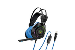 Vertux Słuchawki Audiophile 50mmWokółuszne Bogota Niebieskie 3,5mm RGB USB 105 dB